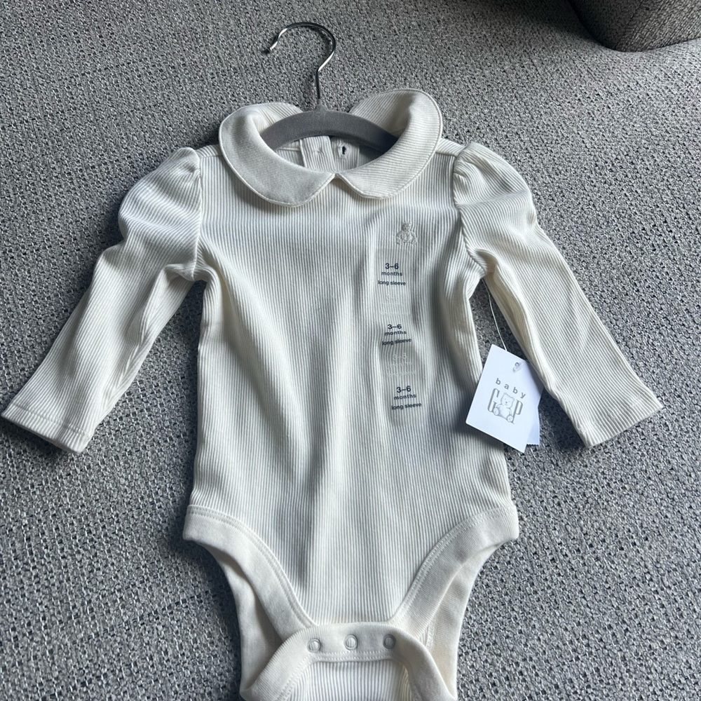Baby Gap (3-6 mo) Cream Bodysuit Soft Cotton One Piece